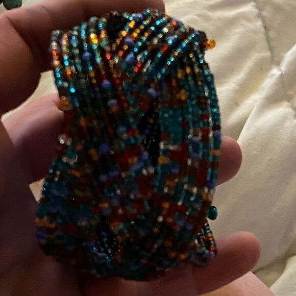 Gorgeous Multicolored Glass Bead Bracelet - Picture 6 of 8